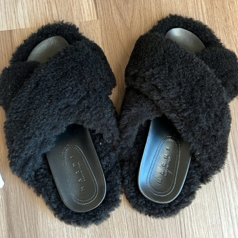 Marni Shearling Fussbett Sandals - Picture 3 of 5